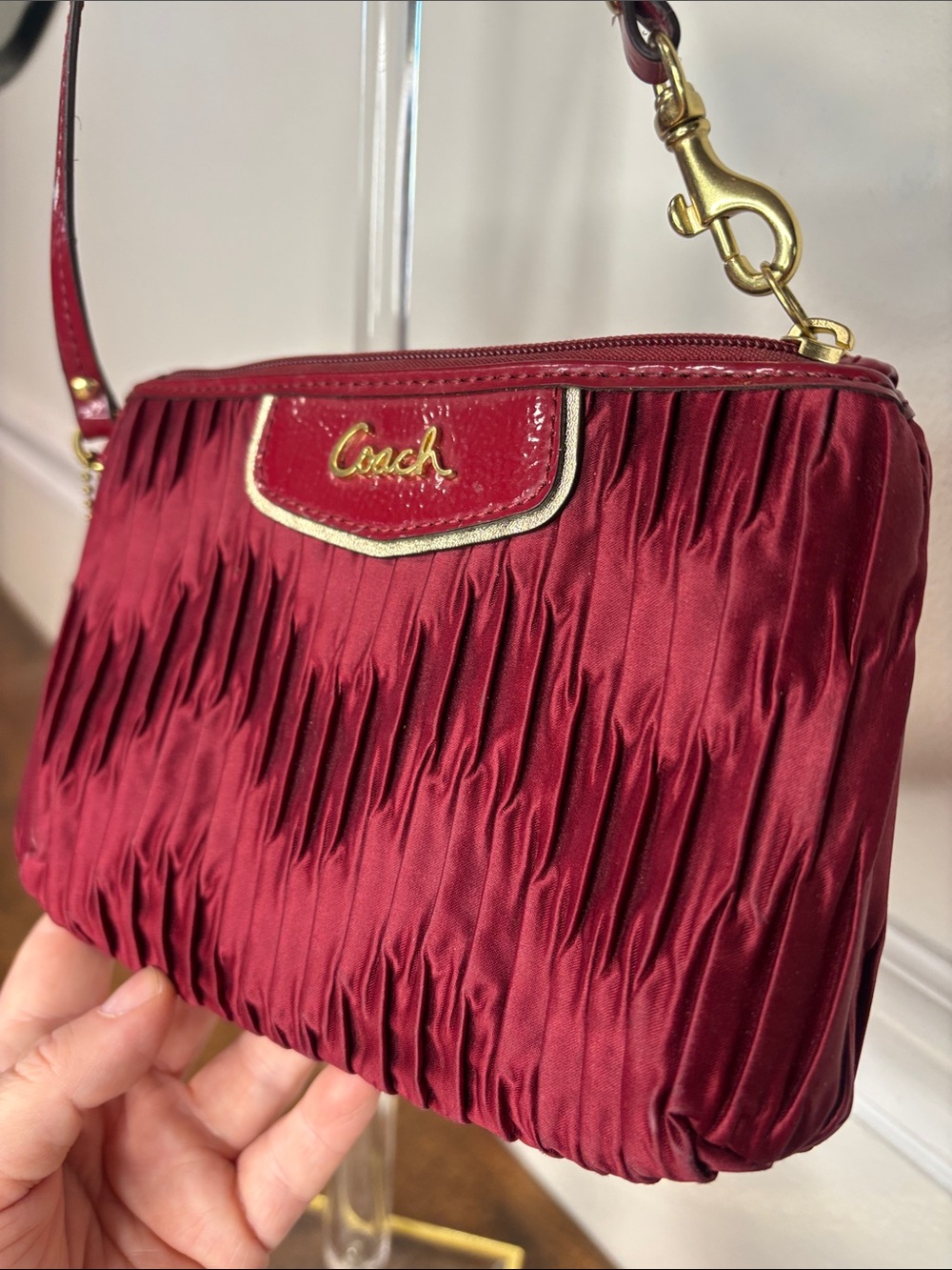 COACH Vintage Coach Ashley Satin Wristlet W/ Original Hangtag (EUC) - Picture 5 of 10
